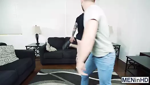 Büyük muscle dövmeli iri parça kahrolası sert uygun jock sonra bir worko