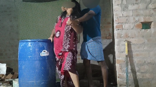 My school friend's mother was working at home and I hid behind her and caught her and had sex with my friend's mother.