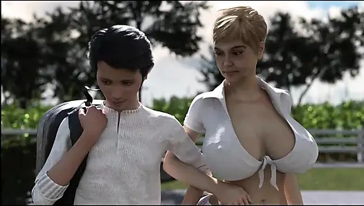 Orta yaşlı seksi kadın deresi #24 - Johannes Anne ile yürüyüşe çıktı... Johannes bütün bayanların giyindiğini gördü