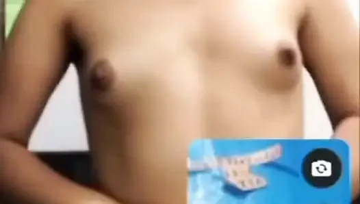 We made a video call with my friend's girlfriend and ended up