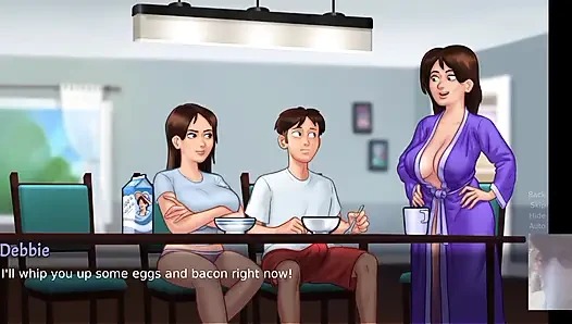 Üvey anne ve üvey kız kardeş bunu beklemiyordu!! Üvey kız kardeş yemek masasında sikiliyor.