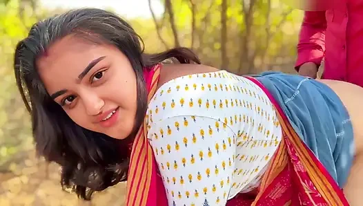 Hintli desi köylü kız açık havada sikişiyor viral mms videosu, sıkı amcık sikişi xxx video