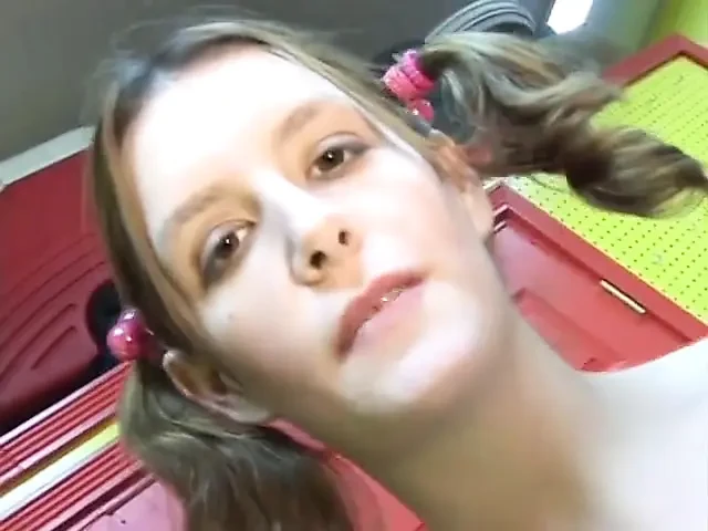 Cute brunette teen with tails was drilled in Italian fashion