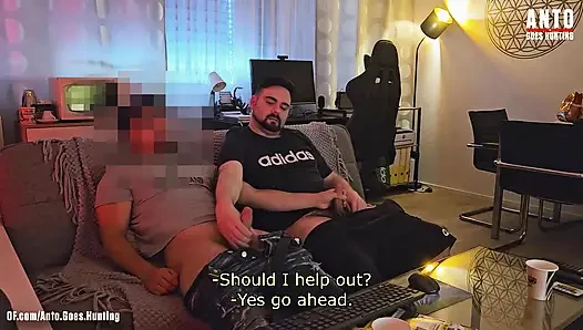 Big Dick Straight Turkish Buddy Get's more comfortable and curious and joins mutual jerk-off and blowjob