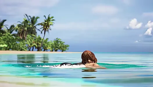 Bayan Keagan tatilin tadını çıkarıyor