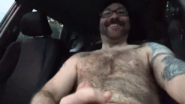 Handsome Hairy Muscle Stepdad Car Bate