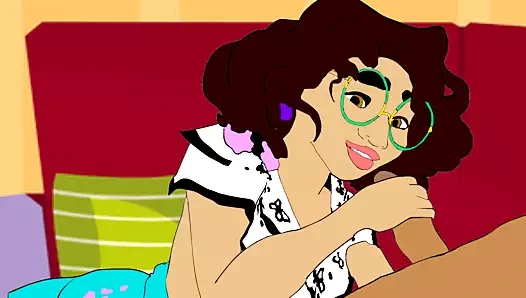 Mirabel (encanto) dersten sonra büyük siyah hediyesinin tadını çıkarıyor