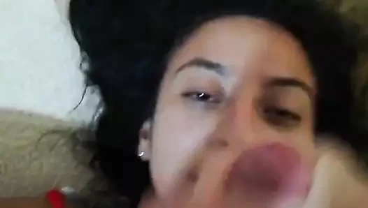 Celeste yüze boşalma