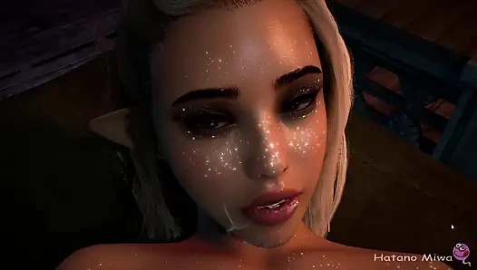 Canavar yarak anal dölleme ve fışkıran erkek delisi elf'in götü açık kaldı