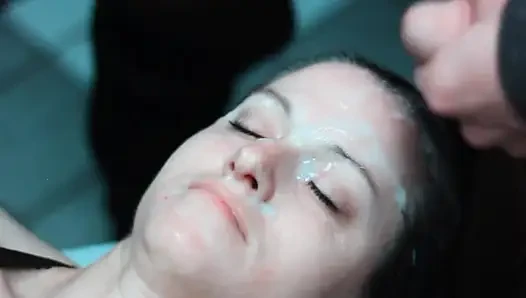 DirtyDees laying back taking nut in a double cum blasting session