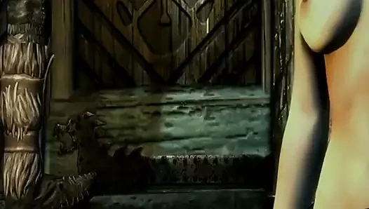 Skyrim'in özel sürümü. çıplak kızlar derleme