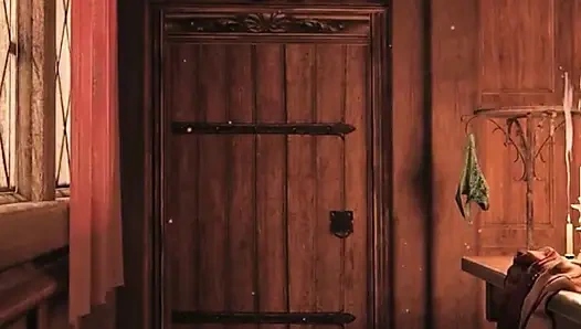 Sürtük Triss fahişe ağzının arkasında sert bir yarakla gırtlağına kadar alıyor