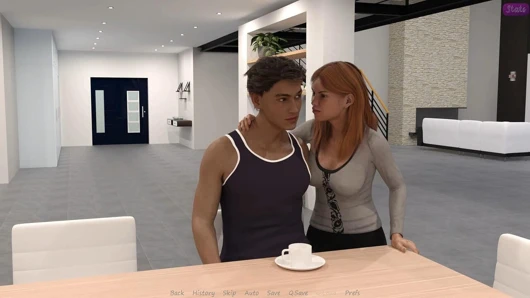 Üvey erkek kardeşimin karısı #9 Jennifer bana yanağıma sabah öpücüğü verdi