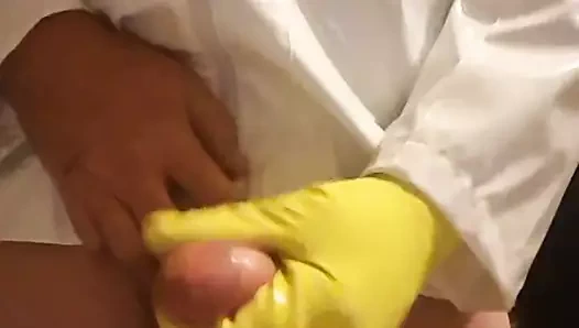 Lastik eldivenle elle muamele ve boşalma