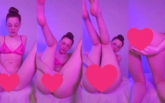 Ateşli dildo birden fazla pozisyonda oynuyor!