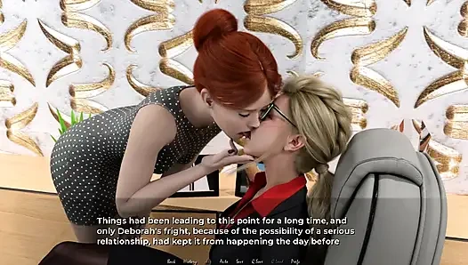 Aşağı taşınma: iki lezbiyen, amcık yalama, ofiste birden fazla orgazm ep.37