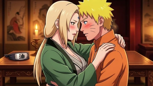 BUSTY BLONDE MILF CHEATS ON HUSBAND WITH YOUNG VISITOR AT NIGHT! Oblivious Writer Husband Cuckold NTR Hentai