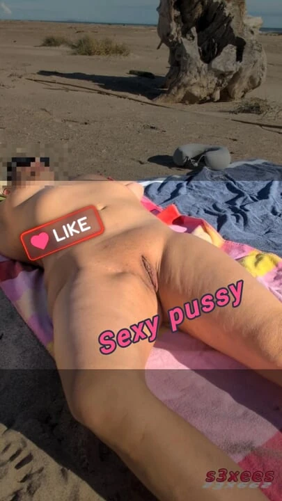 She shows her on the nudist beach