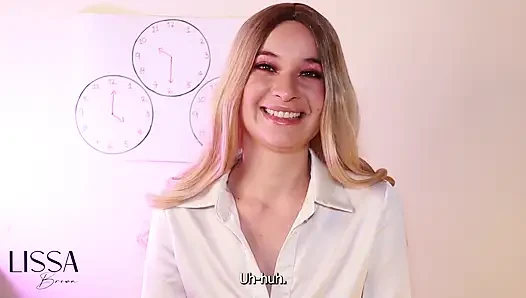 yeni yıl geri sayım ile İspanyol öğretmen