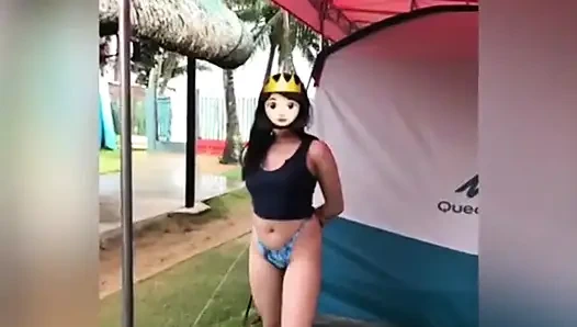 Erkek arkadaş plajdayken çılgın olan arkadaşımla fotoğraf çekimi