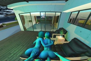 Fvr - 4 - havuz kenarında üçlü seks - mindy ve lilly