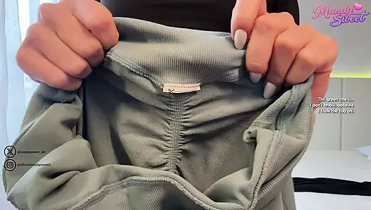 ASMR Big Ass Brunette Trying On New Gym Leggings