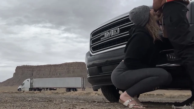 Blowjob on the Road Restroom and Risky Hotel