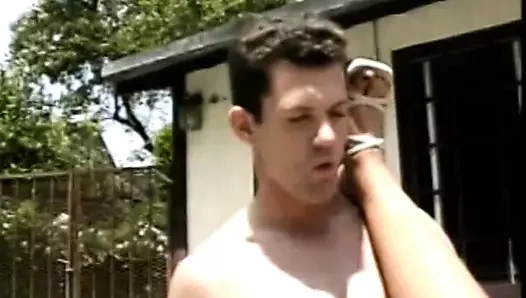 Seksi sarışın genç ile derin genç gets becerdin içinde the göt sert açık havada