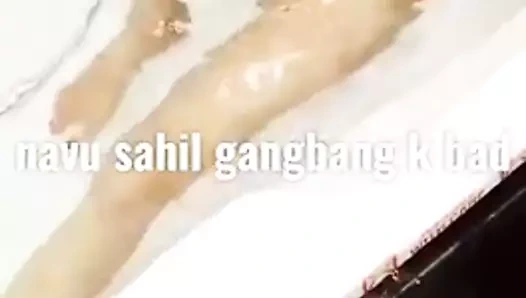 Navu take a bath after ganbang