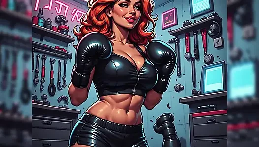 Seksi kadınlar boxercise art