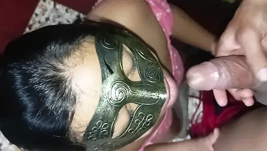 Ev yapımı ağzına doğrudan boşalma, esmer döl alıyor