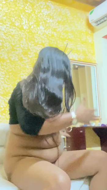 Unforgettable moment from "We went to the hotel while wearing a sari and fucked each other. When Devor came to fuck my"