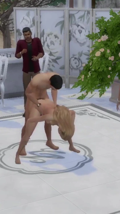 "Partiden sonra mutlu Simmers_Wedding seks partisine dönüşen" den duygusal an