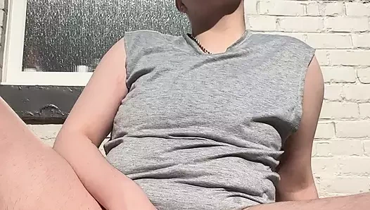 Trans oğlan alexander çalış ile onun kedi dışında