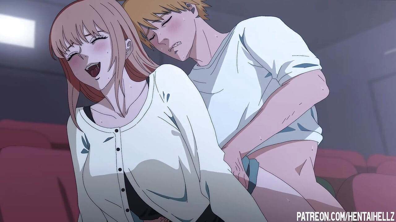 Makima sinemada halka açık seksten heyecanlandı hentai anime