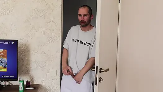 The stepfather saw his stepdaughter sucking a twink and fucked them