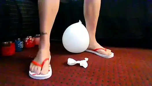 Flip Flop Popping Balloons