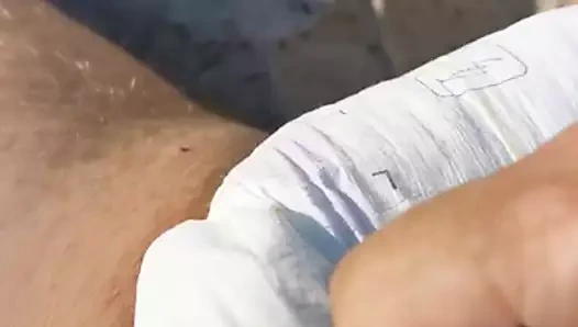 bebek bezi üzerinde kamu plaj ve mastürbasyon