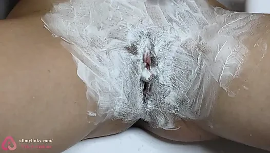 Kıllı amcık tıraşının aşırı yakın çekim!
