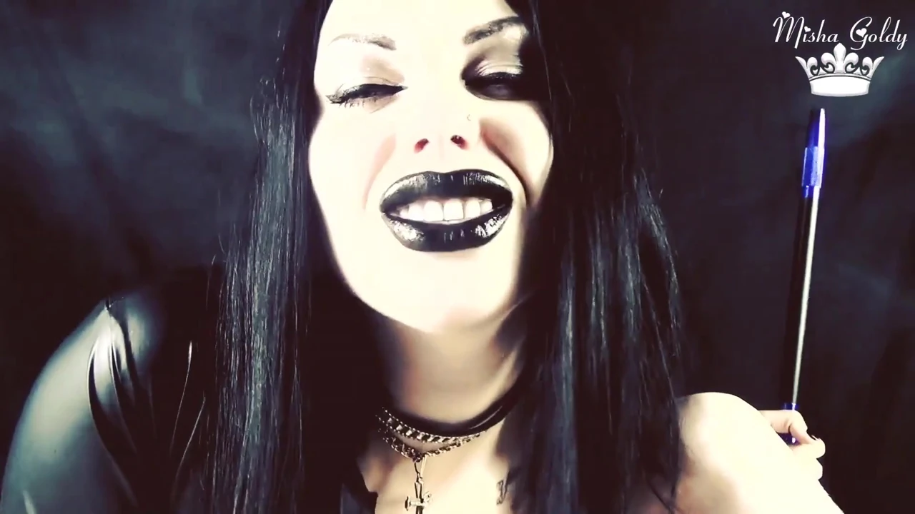 Goth darkside smoking JOI and tease