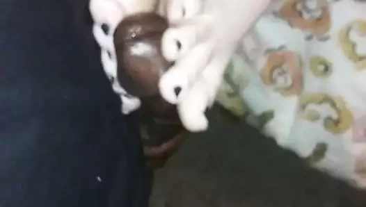 Büyük ayaklar footjob