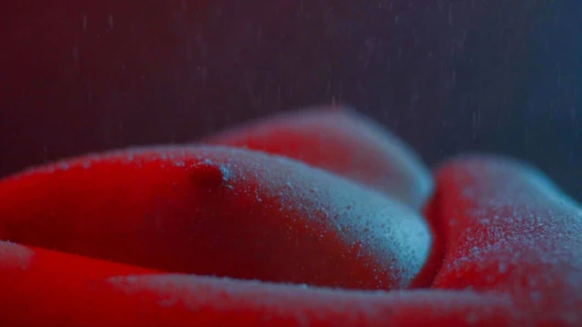 Göğüslerime ve amcığıma kar yağıyor - softcore Noel azdırma yakın çekim