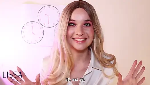 yeni yıl geri sayım ile İspanyol öğretmen