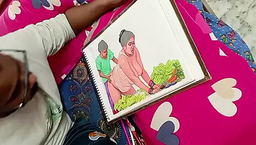 Seksi ama zavallı Hintli köylü kadın sebze parasını ödemek için bir sebze satıcısını sikiyor
