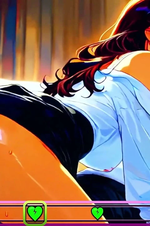 Aldatan çekici çekici resepsiyonist, sansürsüz hentai misafiri için kapıyı aralık bırakıyor