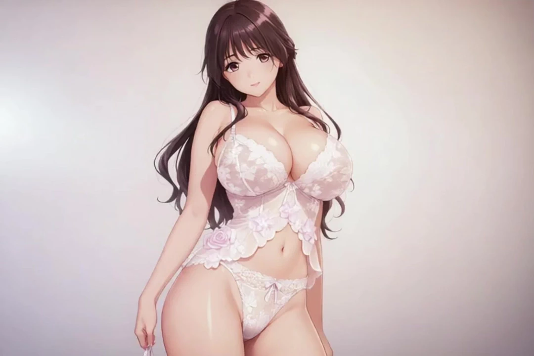 Çok büyük memeli güzel kahverengi saçlı kız tatlı bir şekilde mastürbasyon yapıyor