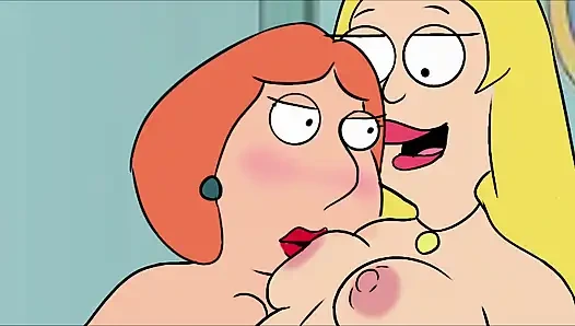 Lois Kennedy ve Leela sert yarak alıyor - aile adamı x futurama çizgi film seks derlemesi