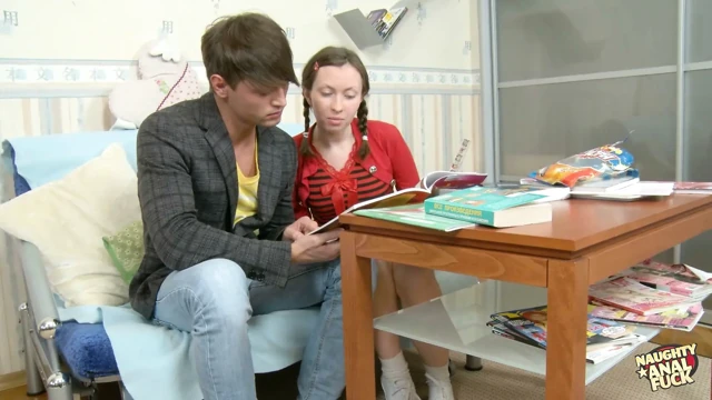 Learning history is nothing compare to a big cock for this petitte brunette