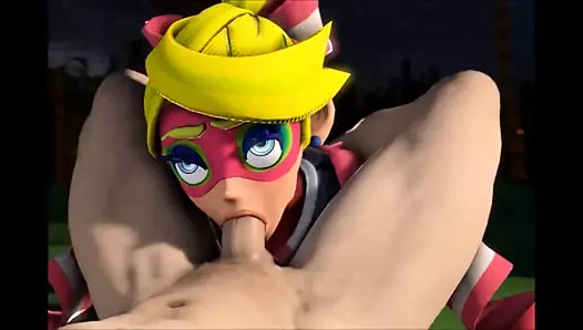 Silah twintelle, min min ve şerit kız 3d futa!