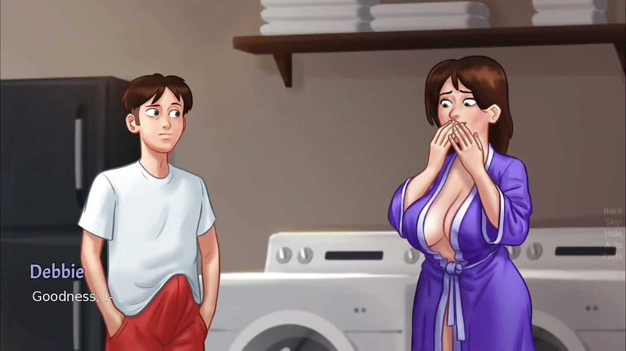 Debbie, Anon'a hayatının en iyi göğüs işini yapıyor - summertime saga oyunu